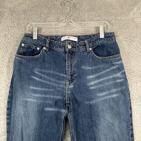Tommy Hilfiger Denim Womens jeans Size 31 Straight Leg Dark Blue Jeans 10 - Picture 3 of 14